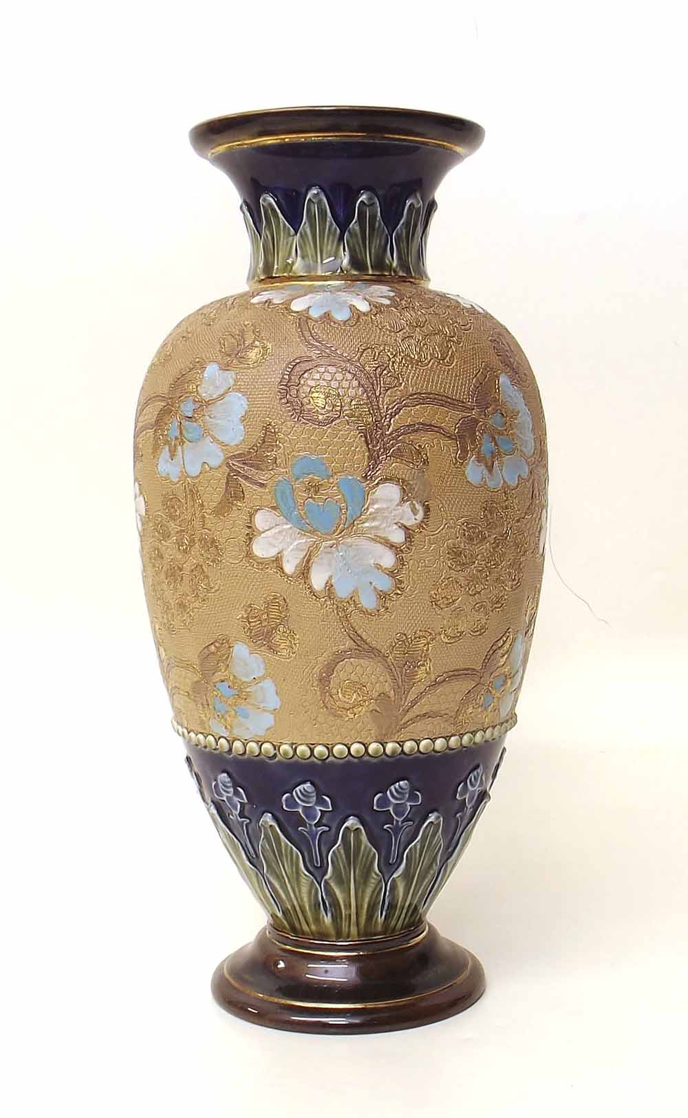 Pair of Doulton Lambeth vases. Condition report: see terms and conditions