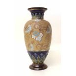 Pair of Doulton Lambeth vases. Condition report: see terms and conditions