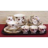 Coalport Hong Kong pattern teaset and related items. Condition report: see terms and conditions