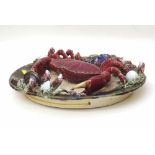 Aluaro Majolica crab plate. Condition report: see terms and conditions