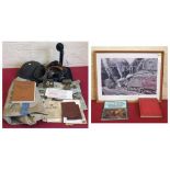 Group of army and masonic ephemera including military prints, books and also a masonic book.