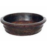 Large coppered bowl. Condition report: see terms and conditions