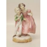 Royal Worcester figure group of sister. Condition report: see terms and conditions