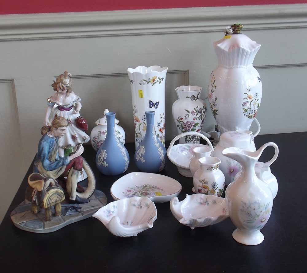 Collection of ceramics including Coalport Saddler also Wedgwood and Aynsley ware. Condition
