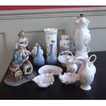 Collection of ceramics including Coalport Saddler also Wedgwood and Aynsley ware. Condition
