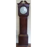 Late Georgian oak 30hr longcase clock by 'Foulks Bakewell' with weight and pendulum. Condition