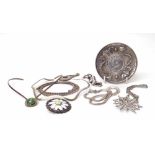 Collection of various silver and white metal dress jewellery. Condition report: see terms and