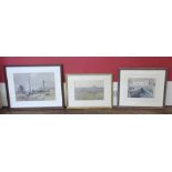 Three framed watercolours to include work by W. Humphreys, Coming and another (3). Condition report: