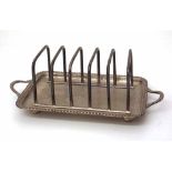 Silver six bar toast rack, Sheffield 1927. Condition report: see terms and conditions