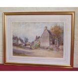 James Aitken, 'The Village of Cropthorne, on The Avon, Worcestershire', signed watercolour.