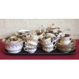 Group of English porcelain being part of a teaset c.1830. Condition report: see terms and