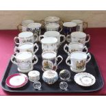 Twenty three pieces of royal commemorative ceramics by Spode, Adderley, Coalport etc. Condition