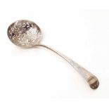 George III silver sugar ladle. Condition report: see terms and conditions