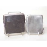 Two silver cigarette cases, 182g gross. Condition report: see terms and conditions