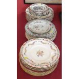 Chinese export porcelain plates together with a collection of 19th century and later English plates.