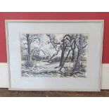 Reginald Hagger 'Spring, Trentham Park' watercolour. Condition report: see terms and conditions