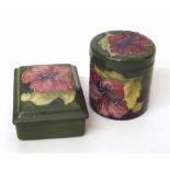 Two Moorcroft Hisbiscus boxes. Condition report: see terms and conditions