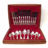 Cased plated cutlery set. Condition report: see terms and conditions