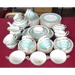 Foley Seacrest pattern tea and dinner service (58 pieces). Condition report: see terms and