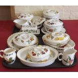 Collection of Royal Worcester, Evesham and Wild Harvest, also some Portmeirion. Condition report: