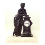 French style figural mantel clock Condition report: see terms and conditions