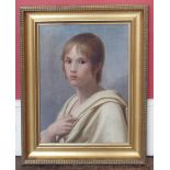 19th century french school David portrait, oil on canvas Condition report: see terms and conditions