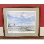 After Arther Weaver, a signed limited edition print 'The Master Stroke, 9th Punchbowl' Hoylake 1967.