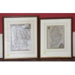 2 framed maps, Lincolnshire and Staffordshire, corrected by T. Kitchin Georgra Condition report: see