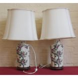 Pair of Chinese vases converted into table lamps Condition report: see terms and conditions