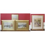 H. Lawes 19th century - 'The Church Pool' & 'Llyn Elsie' - watercolours & two other framed