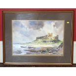 Ronald Lambert Moore, 20th century - Bamburgh Castle - Watercolour Condition report: see terms and