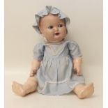 Large HW.1054 baby doll with blue outfit. Condition report: see terms and conditions