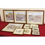 4 Martin Stuart Moore prints, memories of Congleton, Macclesfield, Prestbury and Knutsford and 6