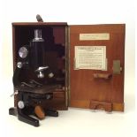 Cased Watson & Sons LTD 'Service II' microscope Condition report: see terms and conditions