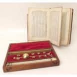 Mahogany cased Sikes hydrometer and a book of tables Condition report: see terms and conditions