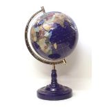 Hardstone polychrome globe Condition report: see terms and conditions