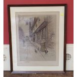 After Cecil Aldin - 'The King's head, Chigwell' from 'Old English Inns' - signed lithograph