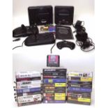 Two Sega Megadrives I and II and various controllers together with 29 cartridge games to include