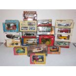 18 boxed die-cast vahicles, Corgi mail van, Thorneycroft van, Jaguar E-Type, Persil van, Norwed