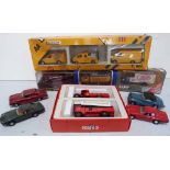 Boxed Corgi AA set, Pepsi-Cola van, SAAB 96, Charrington brewery set, Street sweeper and 4 un-