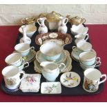 20 pieces of Tuscan tea ware, Sadler 3 piece tea set and other mixed Staffordshire ware. Condition