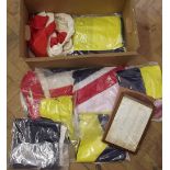 Collection of signal flags or pennants, thirteen flags and one other St. Georges flag. Condition