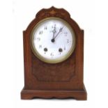 Mahogany cased 8-day mantel clock circa 1910 Condition report: see terms and conditions