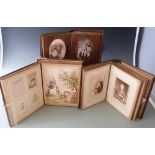 Three album's of Victorian family pictures. Condition report: see terms and conditions