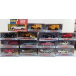 15 boxed Dinky vehicles, Dinky collection 1952 Citroen 15 CV, 1957 Chevrolet Bel Air, Delahaye