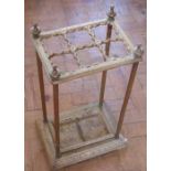 Cast iron Coalbrookdale style six division stick stand. Condition report: see terms and conditions