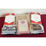 Collection of postcards, OS maps and other paperwork programs, newspapers Condition report: see