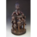 Large Yoruba Maternity figure group, 80cm high All lots in this Tribal and African Art Sale are