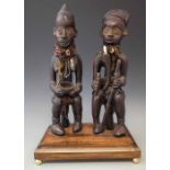 Cameroon Grasslands couple possibly Bangwa, 36cm high All lots in this Tribal and African Art Sale