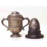 Silver trophy and cover and part of a goblet Condition report: see terms and conditions